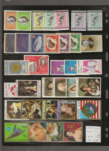PARAGUAY...Sc #688/1340d...M & U...1962/71...34 Different...Some nice TOPICALS