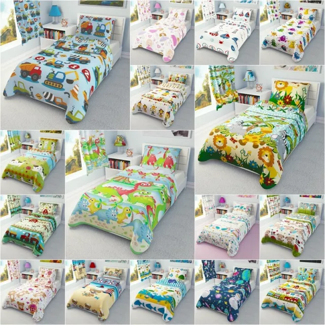 Cot Cot bed Toddler Bed Bedding Set Curtains Nursery Baby Boys Girls 100% Cotton