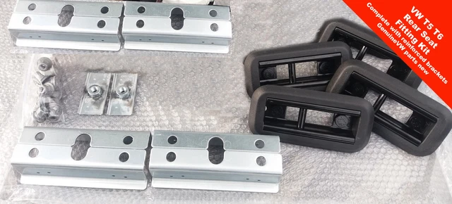 VW T5 T6 bench Triple Kombi rear seat fixing kit, Inc reinforcing floor ...