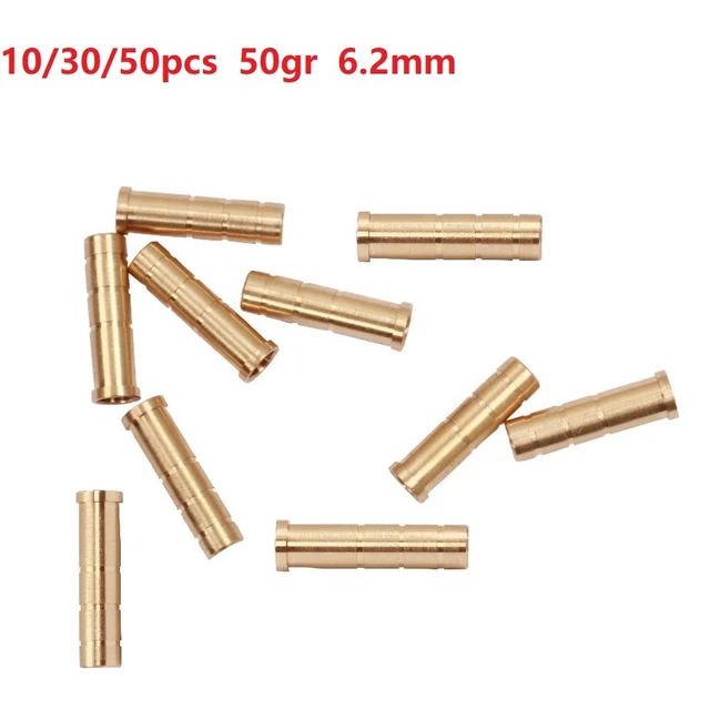 NMCPY – 12 Pointes De Flèches Lourdes 38-300gr – Base Laiton ID 6.2mm – Or – Tir Sur Cible