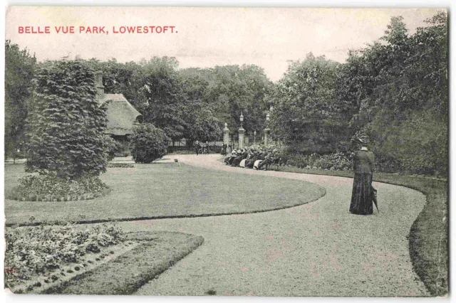 Lowestoft Belle Vue Park Suffolk - To Dawnay - Clapham - 1909 Postcard S25