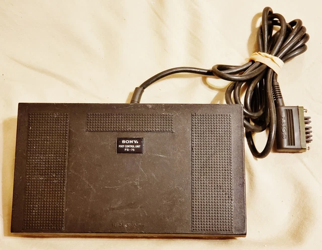 Sony Foot Control Unit Model FS-75 Transcriber Foot Pedal - Good Condition