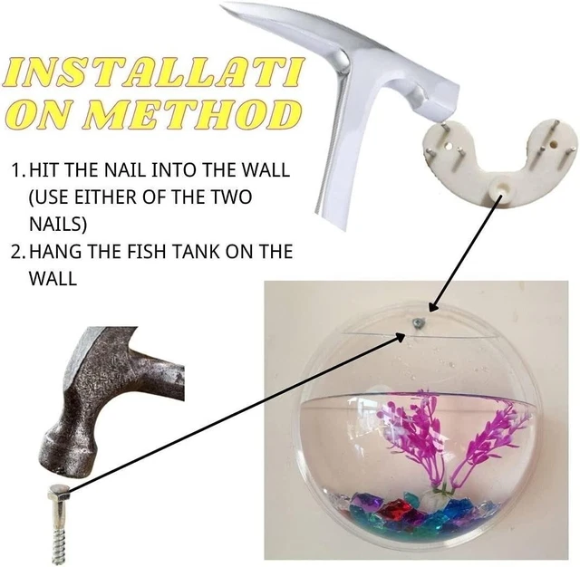 Creative Acrylic Hanging Wall Mounted Fish Tank Hanging Bowl Aquarium decoration 4