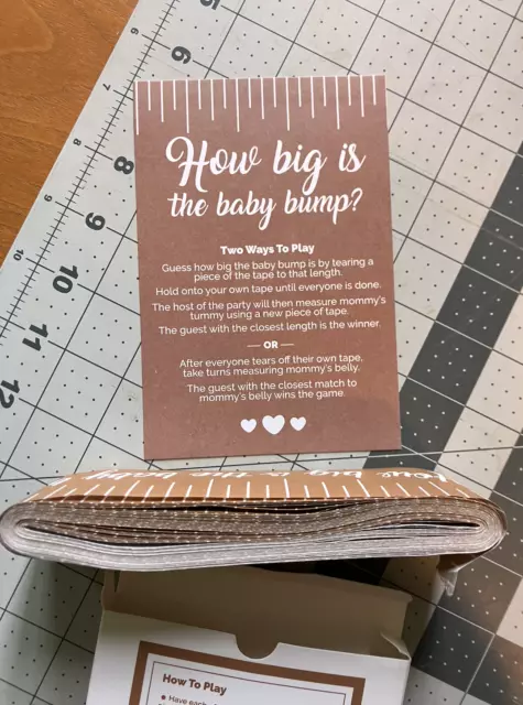 Baby Shower Baby Belly Measuring Game How Big is the Baby Bump?