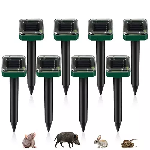 4pcs Répulsif de souris solaire Ultrasons Puissance extérieure Sonic  Dissuasif