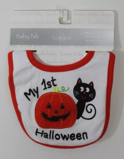 2-SET 1ST Halloween Baberos Primero Too Lindo A Fantasma Niño Bebé De Koala New 2