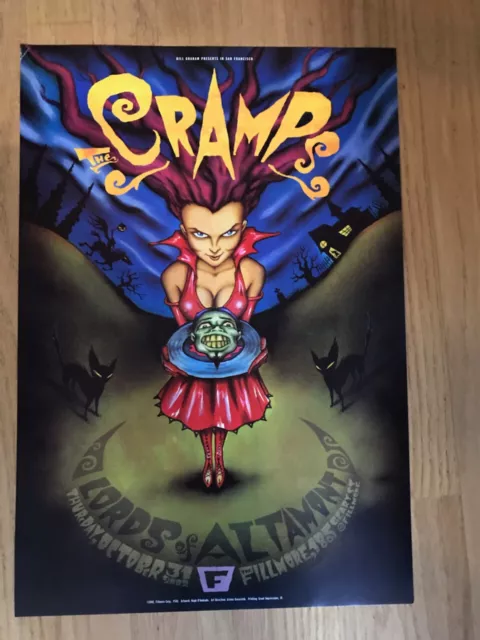 CRAMPS Lords of Altamont Fillmore poster 2002 Hugh D'Andrade CRAMPS Lords of Altamont Fillmore poster 2002 Hugh D'Andrade