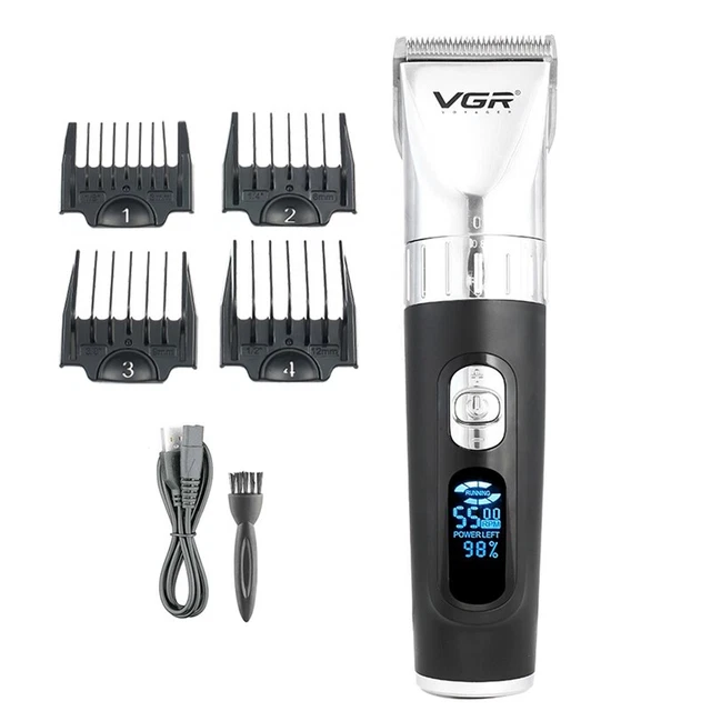 V-069 Tagliacapelli Elettrici USB Carica Kit Taglio Capelli LCD Tagliacapelli W9Z7