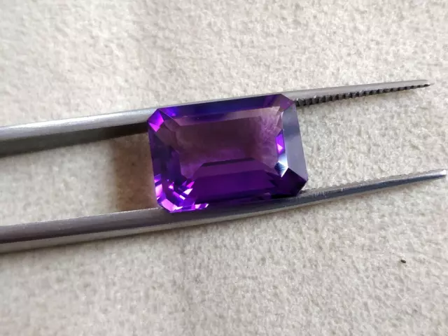 Natural Amethyst 14x10 mm Emerald cut Loose Gemstone Genuine amethyst Ring stone