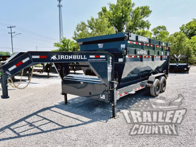 NEW 83" x 16' 14K Heavy Duty Gooseneck Roll Off Dump Trailer w/ (2) 48" Tall Bin