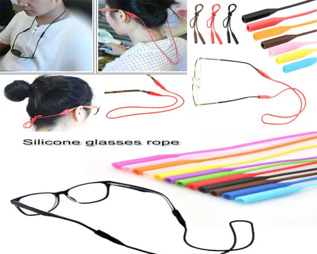 Gafas antideslizantes cordón DEPORTES gafas de silicona cinta gafas de sol cuerda soporte ❉��