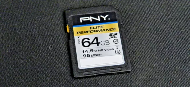 Tarjeta de memoria PNY SDXC 64 GB | alto rendimiento | almacenamiento confiable | stock de EE. UU.