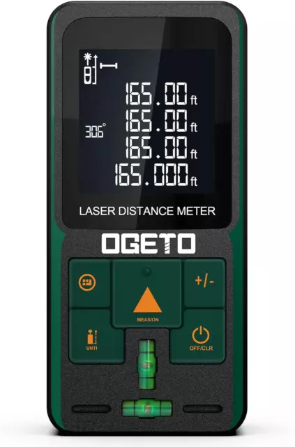 Metro Laser 50MT Con Sensore Angolare Elettronico Digitale Livelle a Bolla LCD