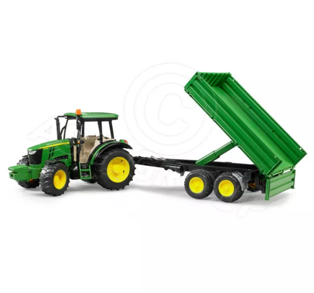 Bruder Jouets 02108 Pro Series John Deere 5115M Tracteur & Benne Remorque - 1:16