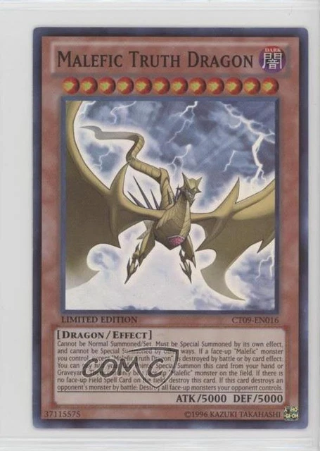 2012 Yu-Gi-Oh! Series 9 Malefic Truth Dragon #CT09-EN016 0y7p