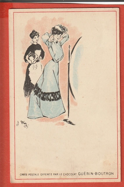 Cpa -  Carte Menu -   Chocolat Guerin -  Boutron -   Illustrateur Jacques Wely