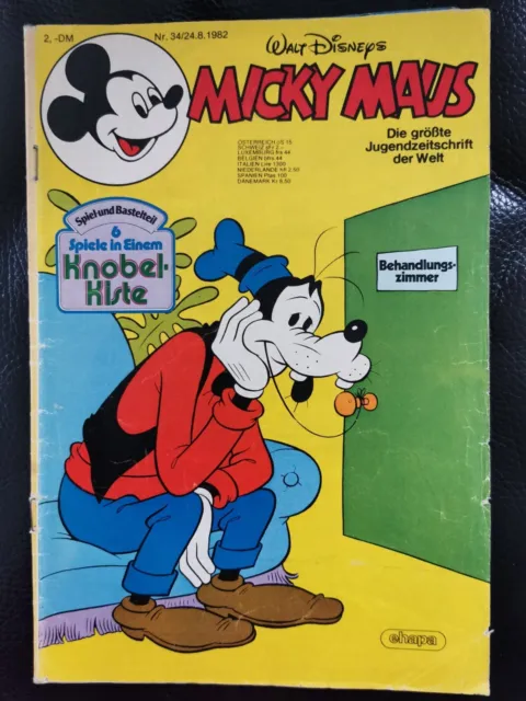 Micky Maus Comic Heft Nr. 34 1982, Rarität