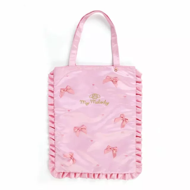 Sanrio Character My Melody Tote Bag (Enjoy Idol) Pink Frill & Ribbon Bag New