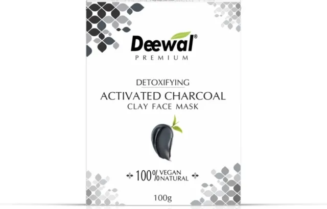 Detoxifying Activated Charcoal Clay Face Mask | 100% Natural | Vegan 100g