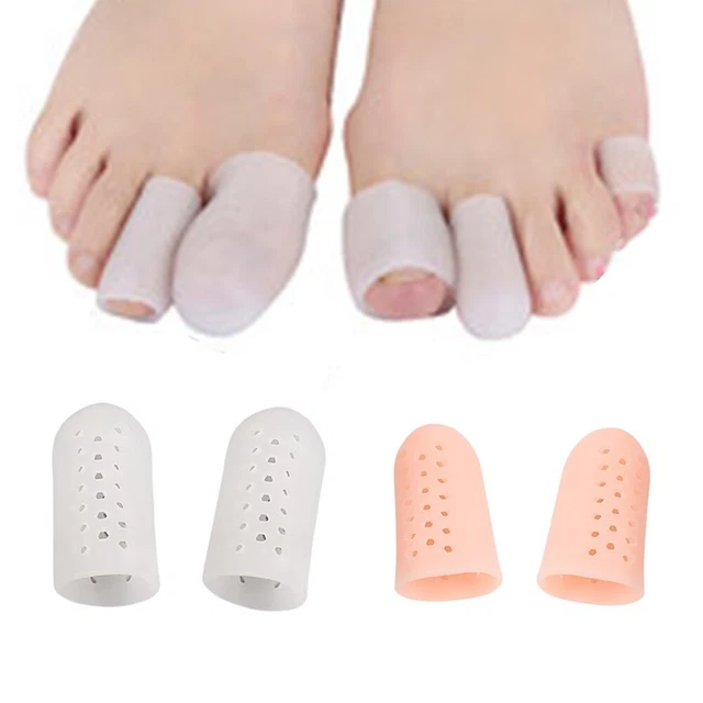 Cubierta de dedo del pie gel empotrado silicona uña suave tubo de manga