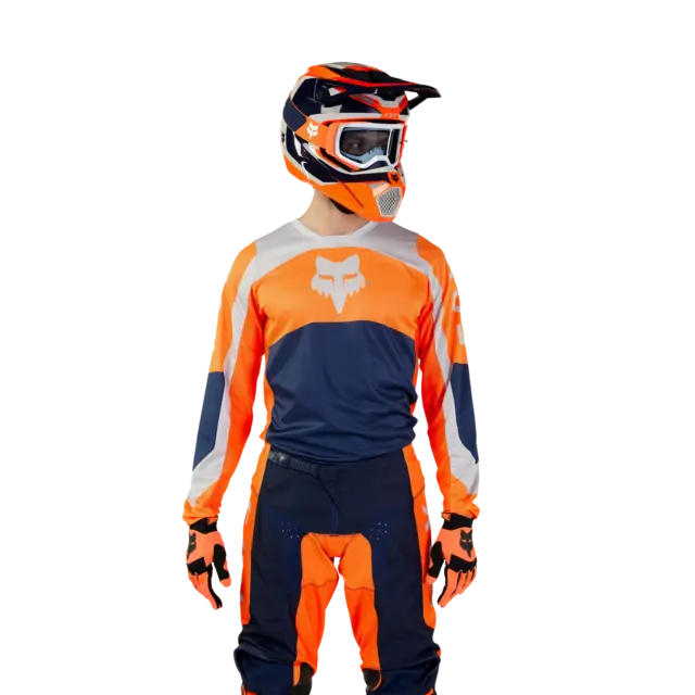 Completo motocross FOX 180 NITRO 2024 arancione fluo enduro quad