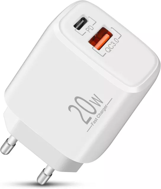 Cargador USB C LUOSIKE, Adaptador Corriente USB C 20W, Enchufe Carga Rápida con