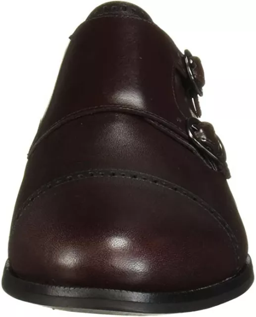 MARC JOSEPH NEW YORK Men's Leather Double Monk Dress Shoe Oxford Wine Size US 9