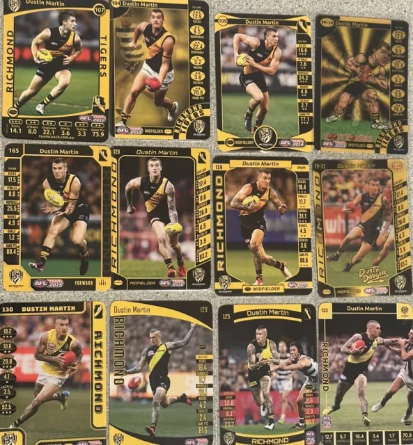 Dustin Martin Richmond Tigers Bulk Lot (12 Cards 2012-2023) 🖤💛