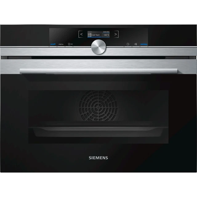 siemens four intégrable compact 47l a+ pyrolyse inox cb675gbs3