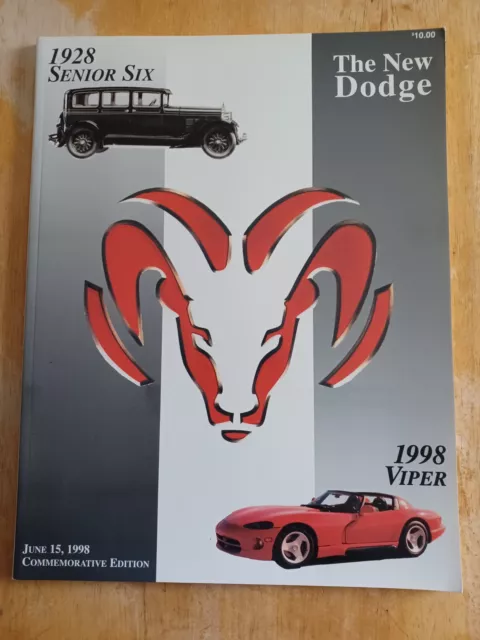 The New Dodge 1998 Commemorative Edition Dodge Viper 1926 Senior Six Brochure