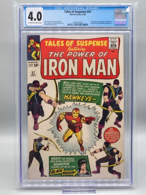 Tales of Suspense #57 CGC 4.0 1st appearance of Hawkeye 3rd app. Black Widow!!!