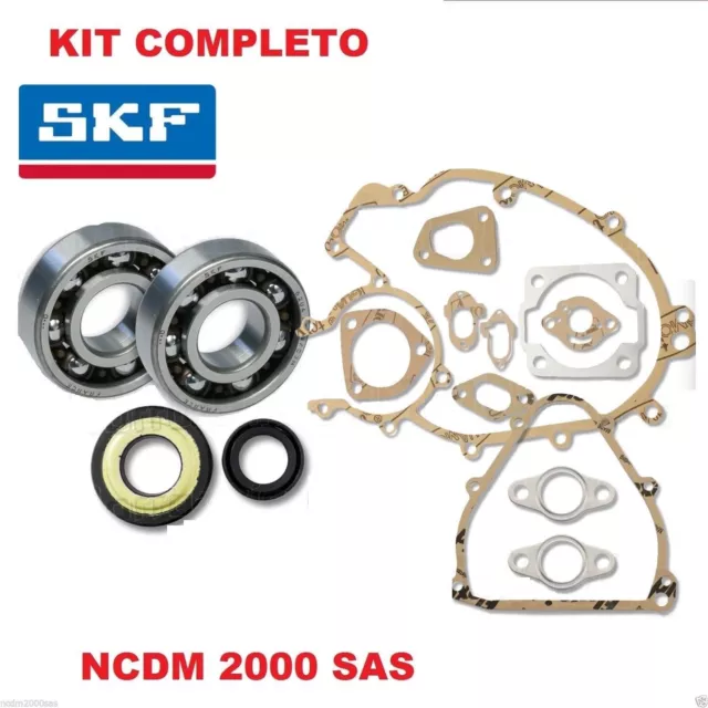 Kit Cuscinetti Albero Skf Paraoli O-Ring Guarnizioni Motore Per Ape 50 (Cono 19)