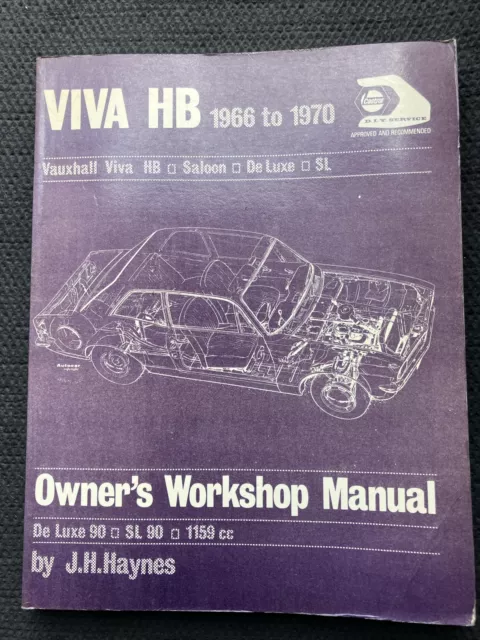 JH Haynes Vauxhall Viva HB  Owners Workshop Manual 1966-1970