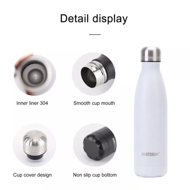 500ml Stainless Steel Vacuum Water Bottle Double Wall Sports Drink Cup Flask 3