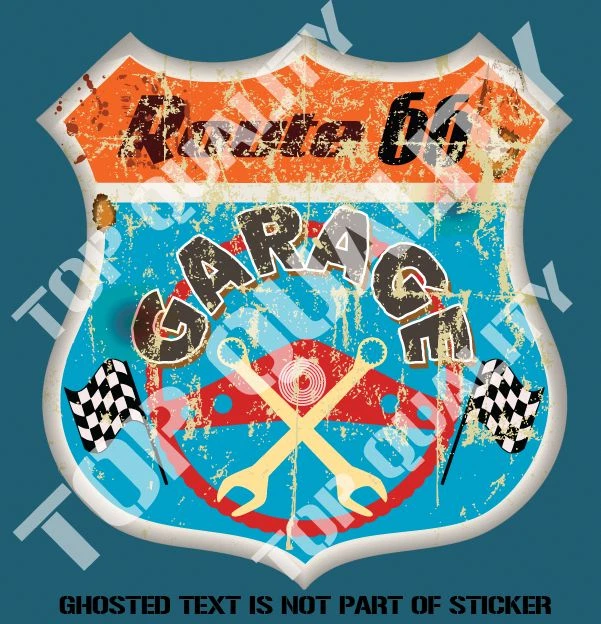 thumbnail image 2 of California Route 66 Decal Sticker – Vintage Americana For Hot Rod, Rat Rod, Garage 2 of 4
