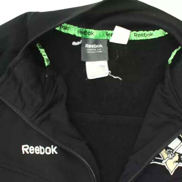 Pittsburgh Penguins Reebok Mens Black Soft Shell Track Jacket | NHL Ice Hockey 2