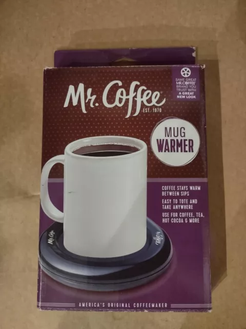 Mr. Coffee Tea Soup Hot Beverages MWBLK Mug Warmer for Office Home Use OPEN  BOX