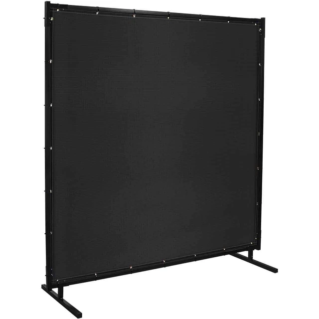 Steiner 536HD-6X8 Protect-O-Screen HD Black Vinyl Welding Curtain Frame