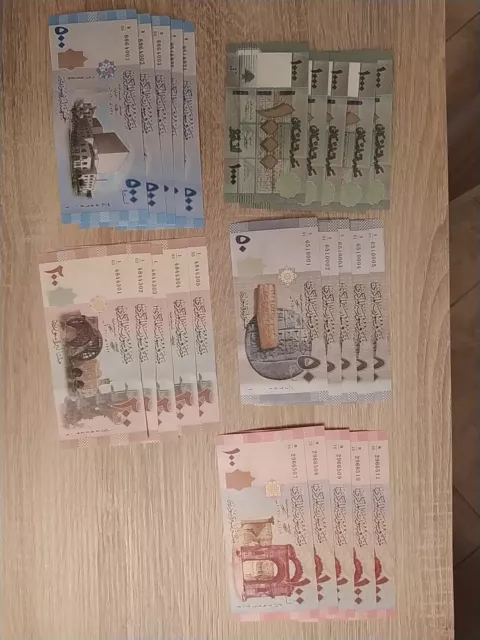 Banknoten auss Syrien und Libanon 25 Banknoten