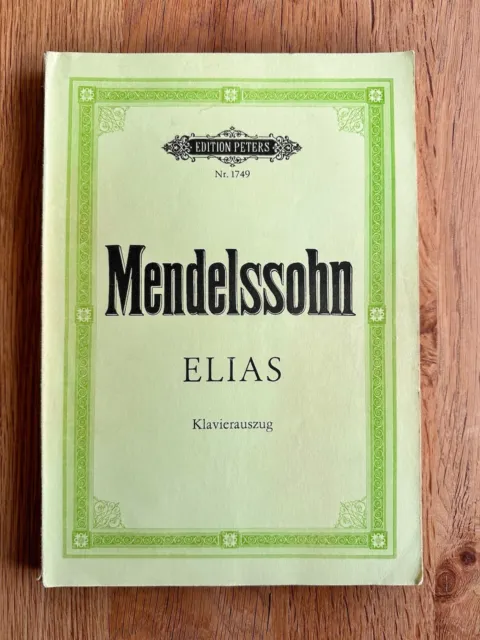 Klaviernoten Mendelssohn Elias Edition Peters Nr. 1749