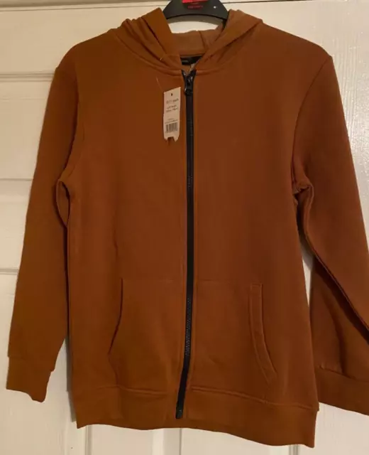 Girls Fleece Hooded Jacket From George Age 10-11 Years Bnwt