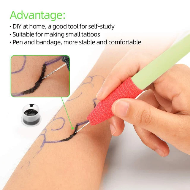 1 set kit tatuaggi facile da usare comodo trucco tatuaggio poke pen
