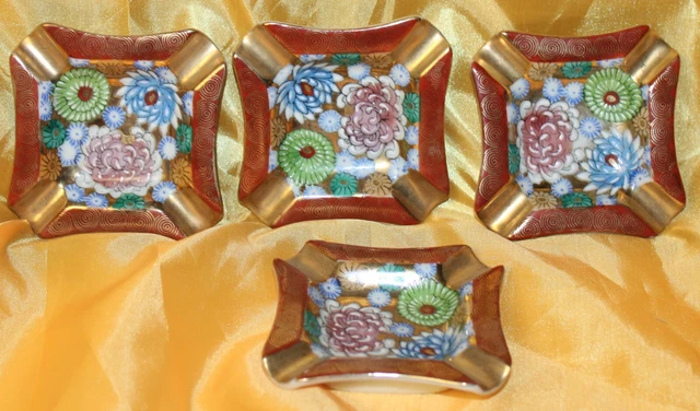 Kutani Yaki Chopstick Rest Plates – Qty: 4
