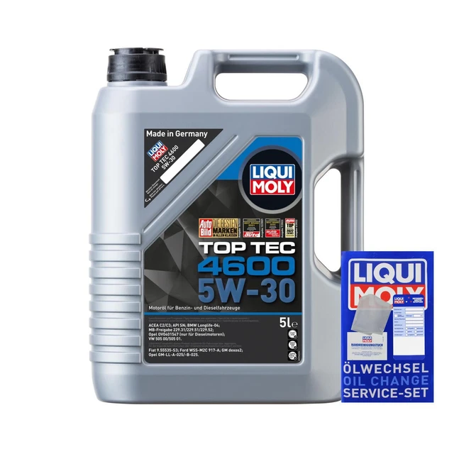 SCT Pacchetto Revisione Germania 5 L Liqui Moly 3756 Top Tec 4600 5W-30 per Opel 2