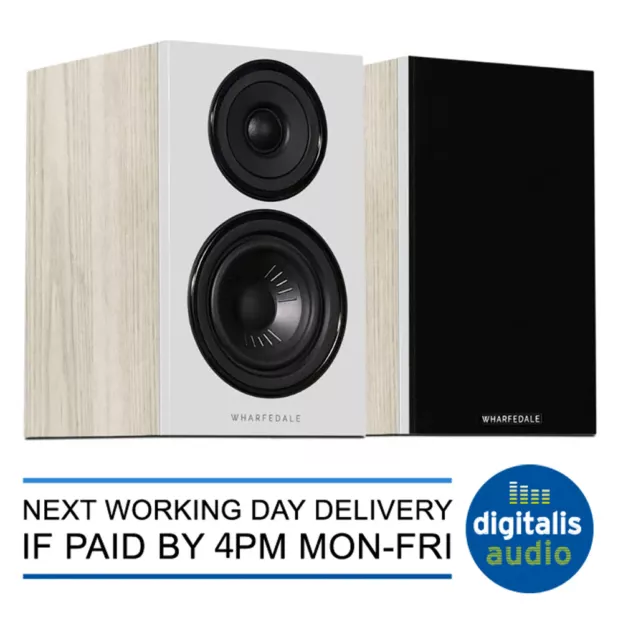 Wharfedale Diamond 12.2 Bookshelf Speakers Hi-Fi Loudspeakers Light Oak OPEN BOX