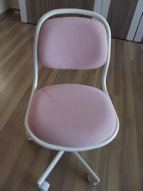 Kinder Dreh-/Schreibtischstuhl, weiß-rosa, Marke Ikea