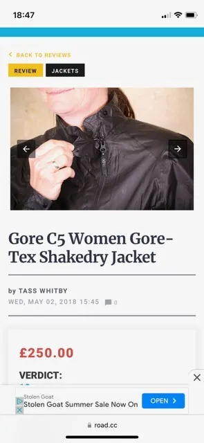 Gore Shakedry C5 womens Gore-Tex cycling jacket BNWT