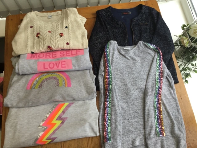 Bundle of girls jumpers age 11-12 years  x6 items