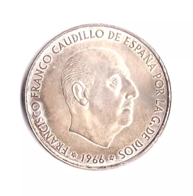 Muy Bella : Francisco Franco 100 Pesetas 1966 (19-68) Sin Circular ( plata )