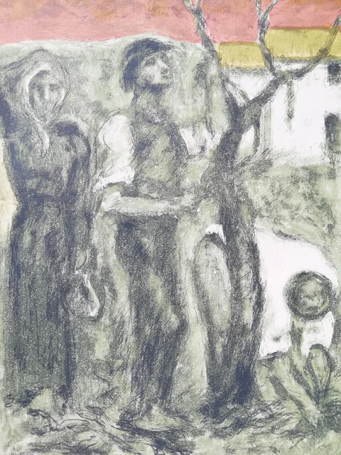 ARDENGO SOFFICI: "La Potatura" Litografia 65x45; Firmata, Numerata, Pubblicata !